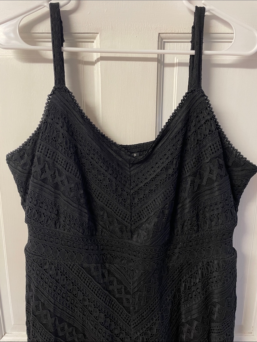 Torrid Midi Lace Skater Dress in black lace design women’s size 1X - Picture 3 of 15